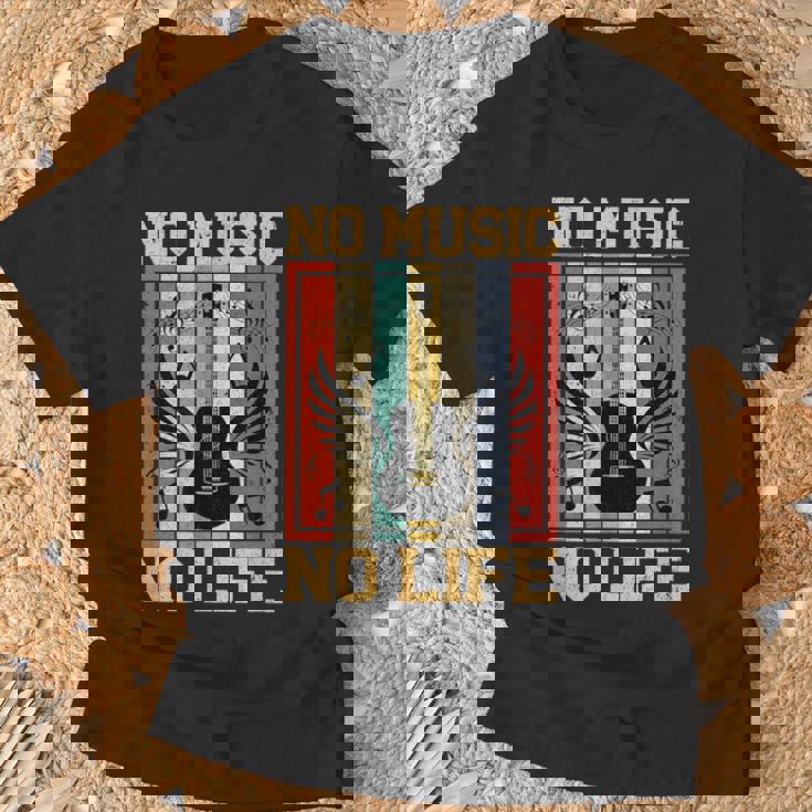 No Music No Life 音符ミュージシャン Tシャツ 高齢者への贈り物