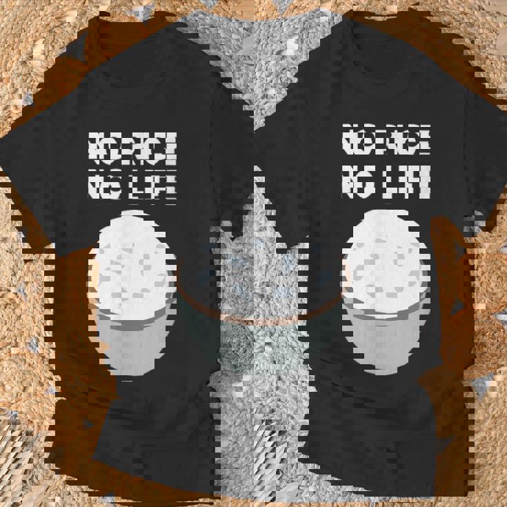 No Rice No Life おかしいご飯、アジア料理 Tシャツ 高齢者への贈り物