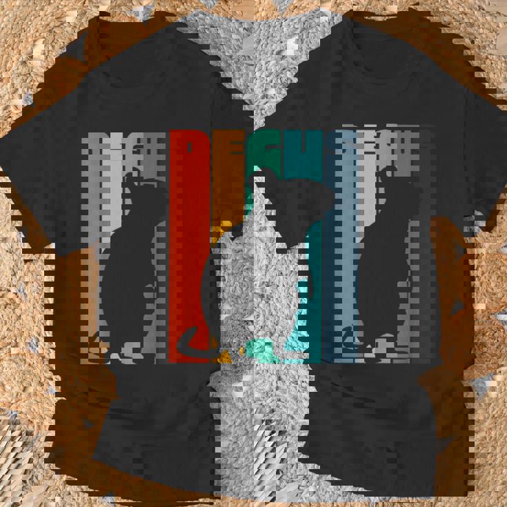 Octodon Degus 格言 ヴィンテージ シルエット レトロ デグ Tシャツ 高齢者への贈り物