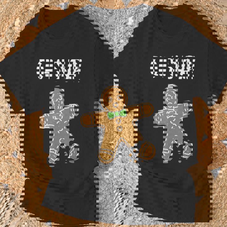 Ohnap ジンジャーブレッドマン クッキー 骨折脚 面白い Tシャツ 高齢者への贈り物