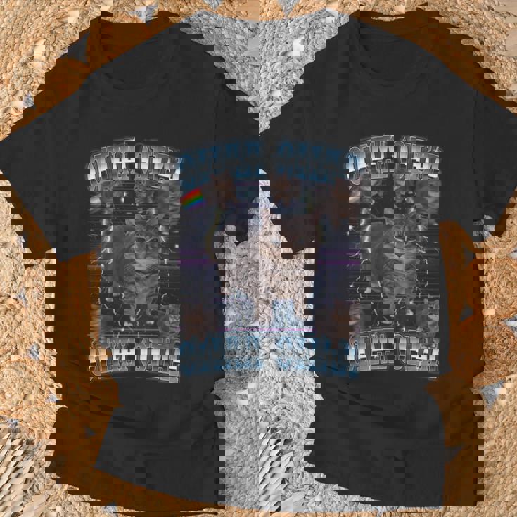 Oiia Oiia Cat スピニング キャット ミーム ファニー トレンディ キャット 長袖tシャツ Tシャツ 高齢者への贈り物