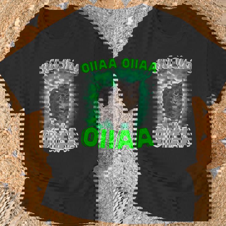 Oiiaa Oiiaa 猫 脳腐 ウイルス スピニング 猫 ミーム Tシャツ 高齢者への贈り物