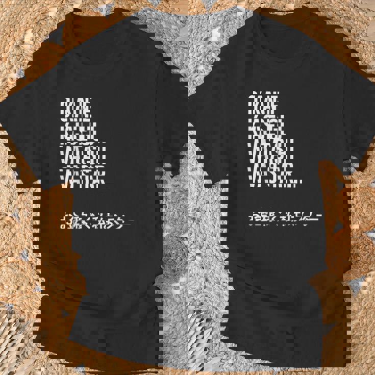 Okane Kasegu Watashi Watar お金を稼ぐ 私はスター Lyrics Tシャツ 高齢者への贈り物