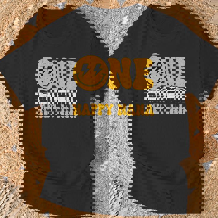 One Happy Nana 1歳の誕生日 グルーヴィースマイル 1歳 男 Tシャツ 高齢者への贈り物