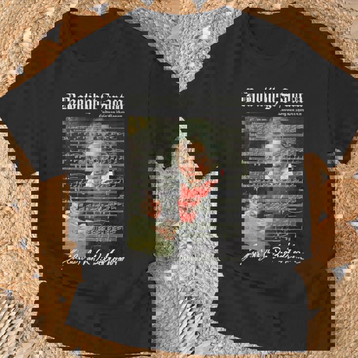 Op。 27ソナタ楽譜スコアベートーベン愛好家の肖像画 Tシャツ 高齢者への贈り物