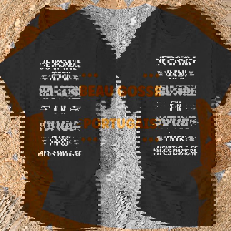 Origine Portugaluper Portugais Beau Gosse Humour Portugais T-Shirt Cadeaux pour les vieillards