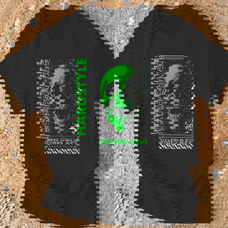 Outfit Rave Hardstyle Cráneoerde Retro Camiseta unisex Regalos para ancianos