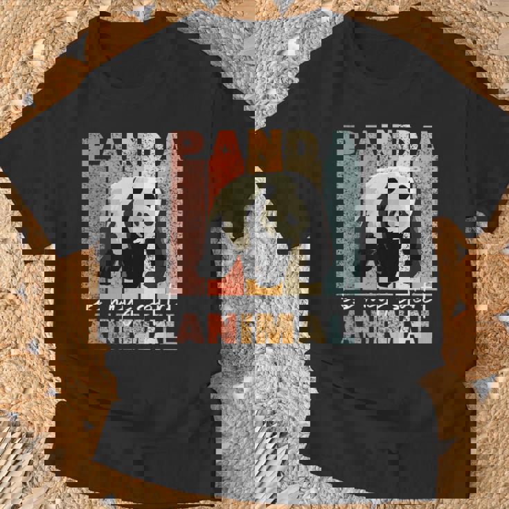 Panda Is Mypirit Animal かわいいパンダヴィンテージパンダ Tシャツ 高齢者への贈り物