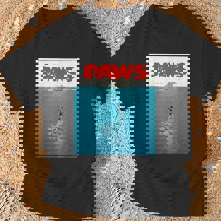 Paws Cat ファニーtシャツ、子猫映画ポスターパロディ Tシャツ 高齢者への贈り物