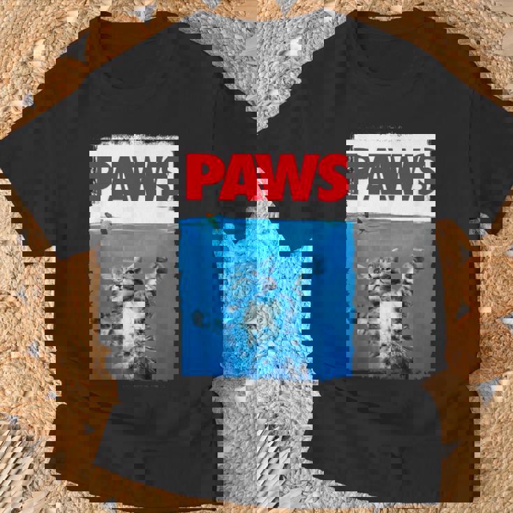 Paws 猫とネズミ トップス かわいい 面白い猫好きのパロディトップ Tシャツ 高齢者への贈り物