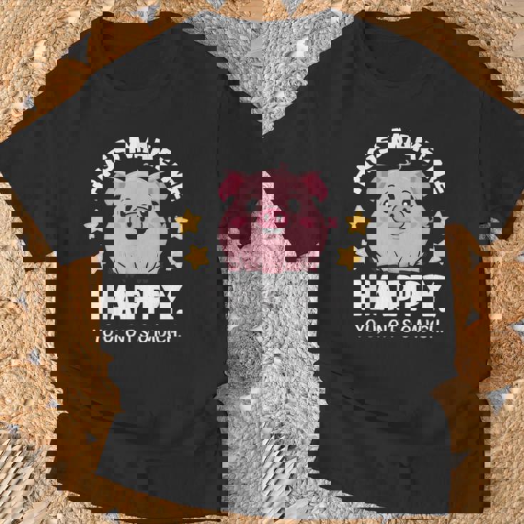 Pigs Make You Happymile かわいい 子豚 恋人 おもしろ豚 Tシャツ 高齢者への贈り物