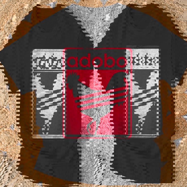 Pinoy シャツ ダメージ加工 チキン Adobo フィリピンシャツ Tシャツ 高齢者への贈り物