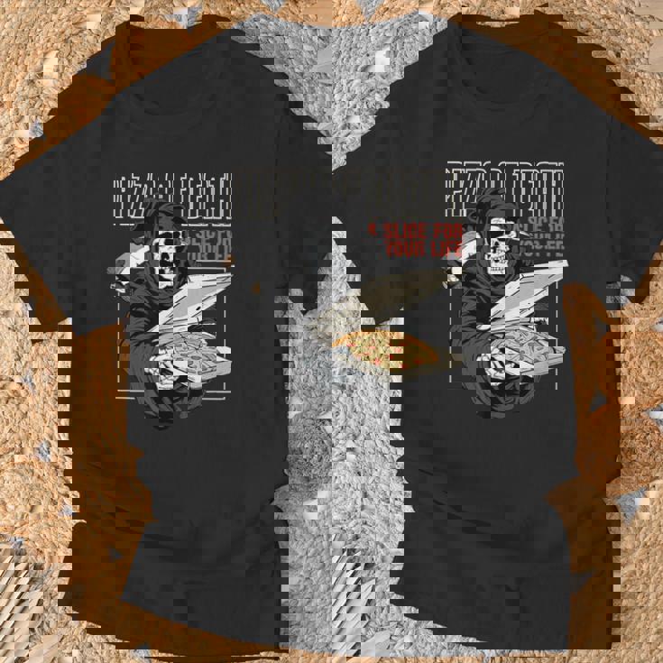 Pizza Of Death Pie Till I Die Grim Reaper Pizza Love Tシャツ 高齢者への贈り物