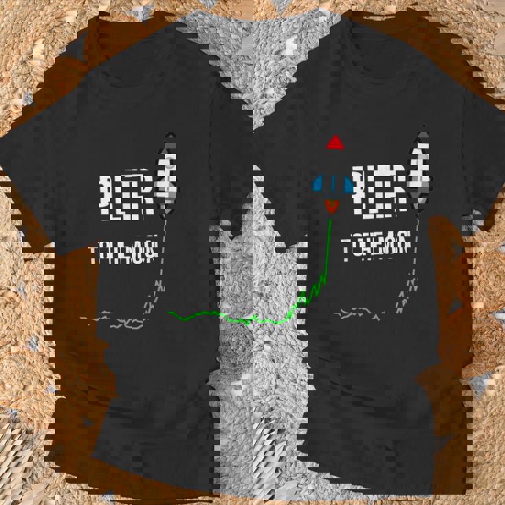Pltr To The Moontock Ticker Wsb 面白いミーム Tシャツ 高齢者への贈り物