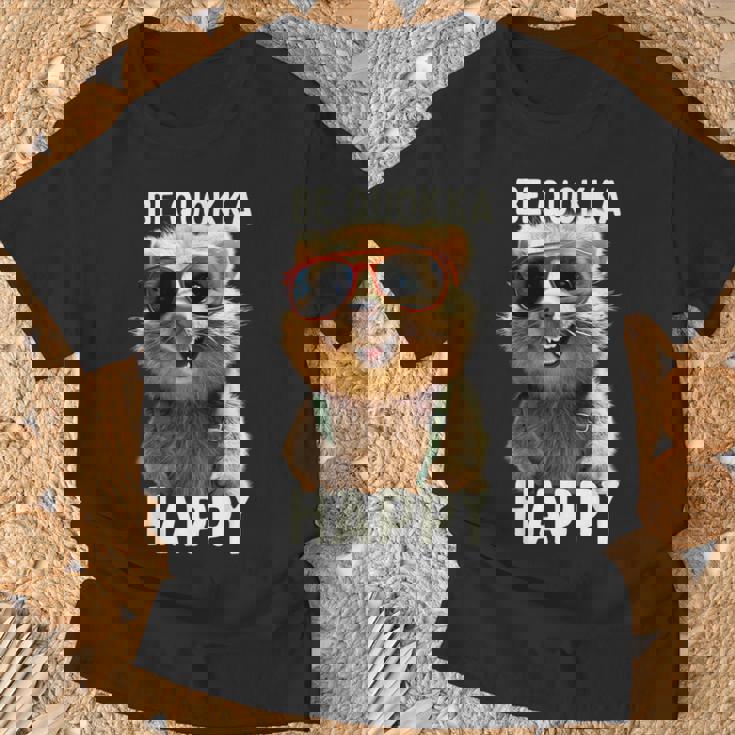 Be Quokka Happy クオッカ・ビー・クオッカ・ハッピー＆クオッカとスマイル Tシャツ 高齢者への贈り物