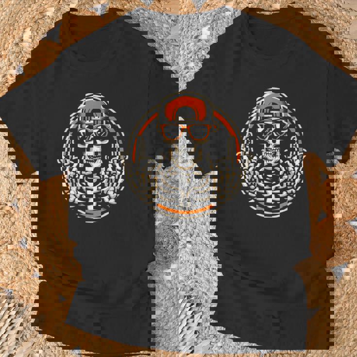 Rocker スケルトンキャップ スケーター 面白い ハロウィン パンクロック 男性 男の子 Tシャツ 高齢者への贈り物