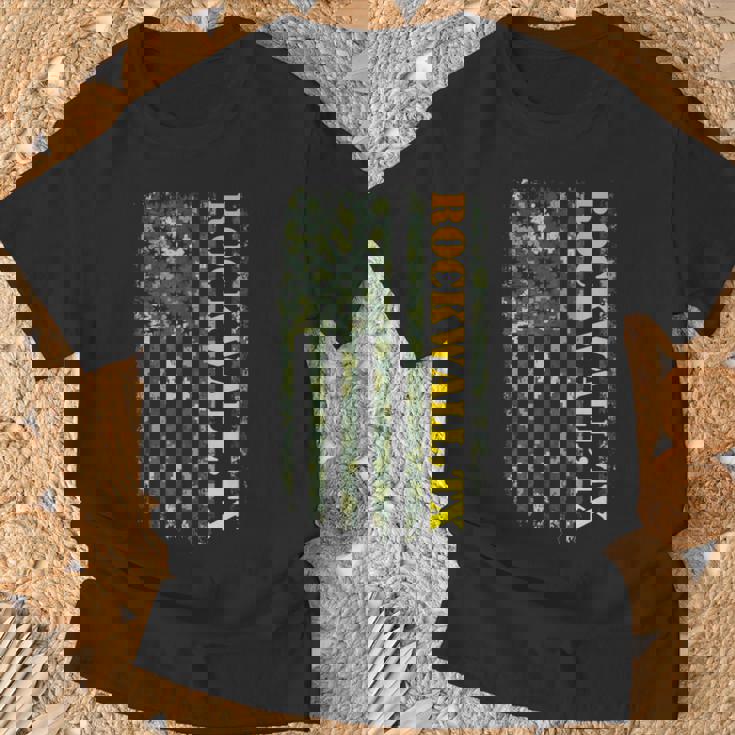 Rockwall Texas Camouflage Usa Flag Tシャツ 高齢者への贈り物