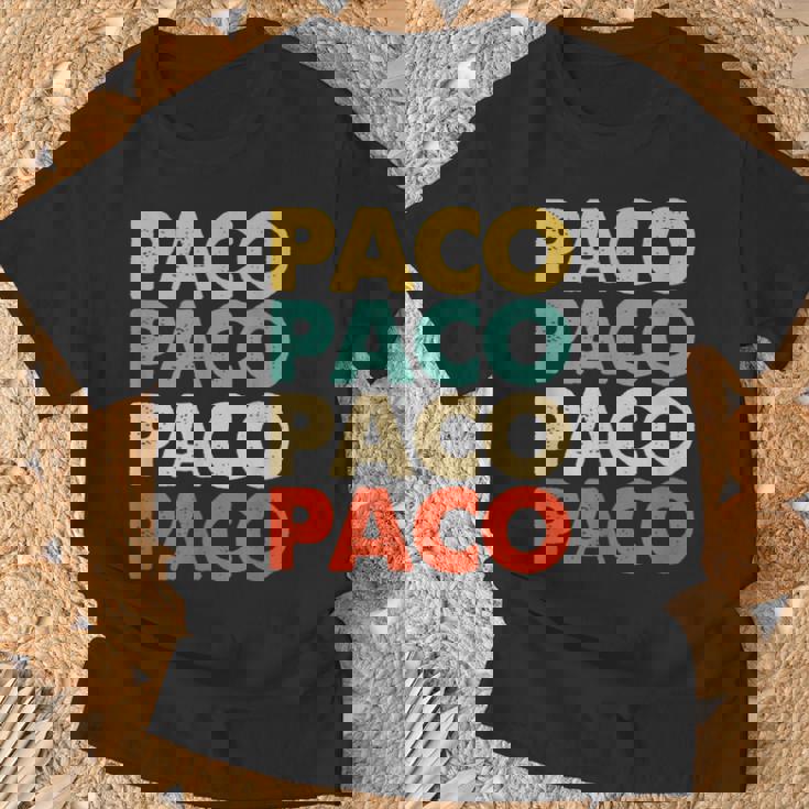 S Y Regalos Para Paco Personalizada Paco Niños Hombre Manga De Doble Puntada Regular Fit Clásico Cuello Crew Camiseta unisex Regalos para ancianos