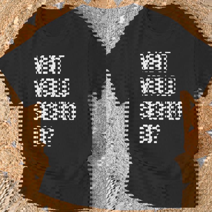 Sachiko ならどうするだろうか Tシャツ 高齢者への贈り物