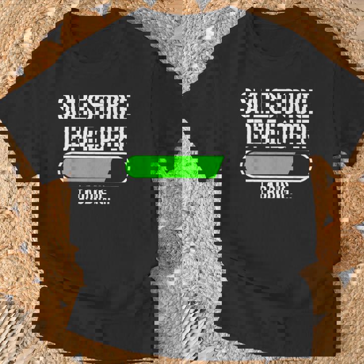 Salesforce開発者 卒業 卒業生 新しい仕事を読み込んでいます Tシャツ 高齢者への贈り物