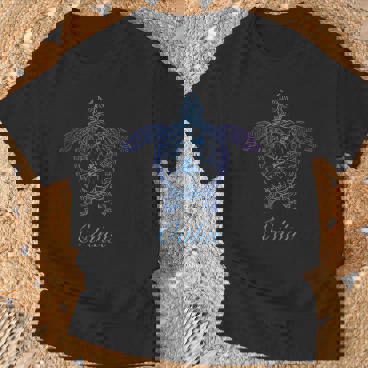 Save The Hawaii ウミガメ ハワイアン ブルー トライバル 亀 ホヌ Tシャツ 高齢者への贈り物