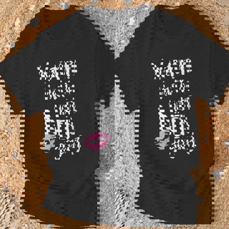 Schlager Fan Item Accessories Warum Hast Du Nicht Nein Gesagt With-Neck T-Shirt Geschenke für alte Männer
