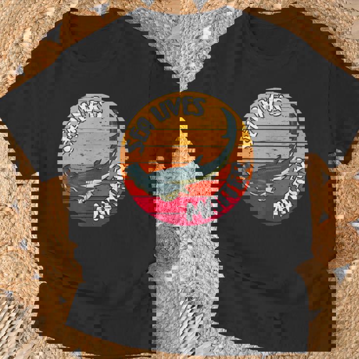 Sea Lives Matter ハンマーヘッドシャークを守る海の命 Tシャツ 高齢者への贈り物