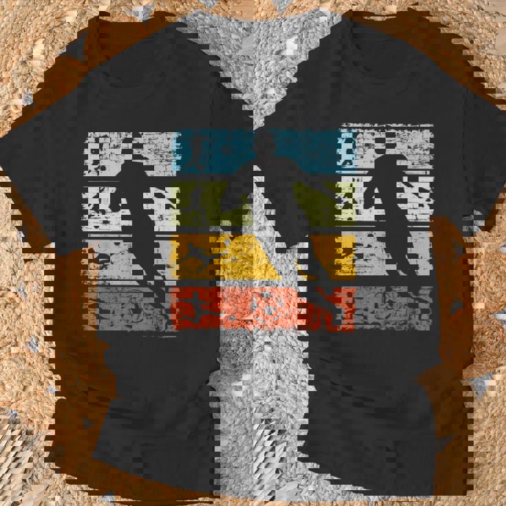 Silueta De Fútbol Retrointage Regalo De Fútbol Camiseta unisex Regalos para ancianos