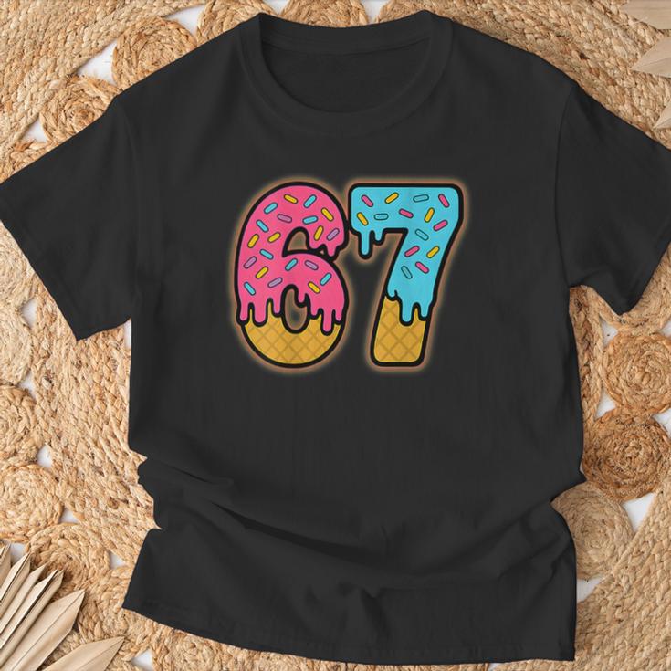Six Seven Ice Cream Drip Sport 67 Fun Mason Meme On Back T-Shirt - Seseable