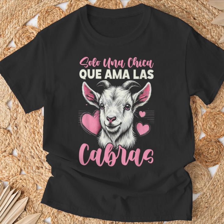 Solo Una Chica Que Ama Las Cabras Amante De Cabras Camiseta unisex Regalos para ancianos