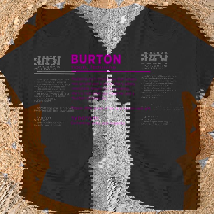 Team Burton 姓 誕生日や家族の集まりに Tシャツ 高齢者への贈り物