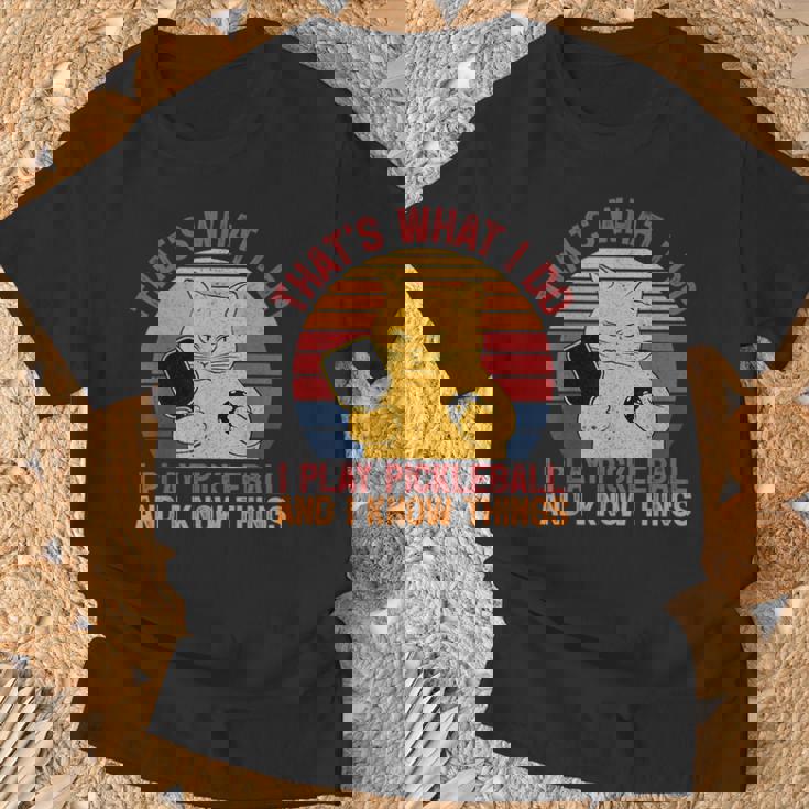 That's What I Do Cat Lovers パドルボールプレーヤー ピックルボール Tシャツ 高齢者への贈り物