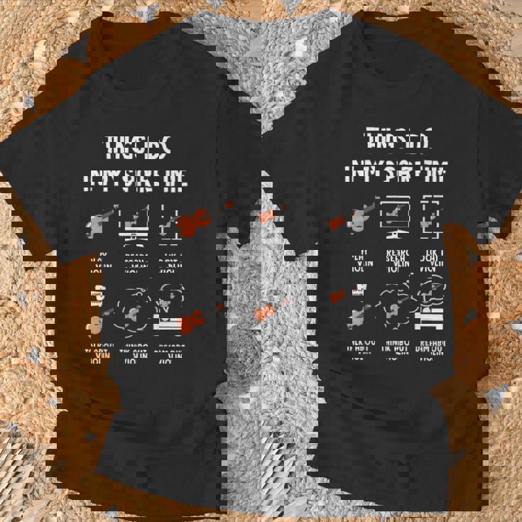 Things I Do In Mypare Time ヴァイオリン Tシャツ 高齢者への贈り物