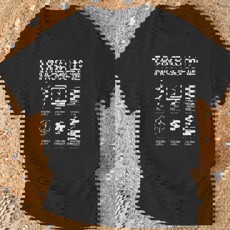 Things I Do In Mypare Time 面白いバレーボール愛好家 Tシャツ 高齢者への贈り物