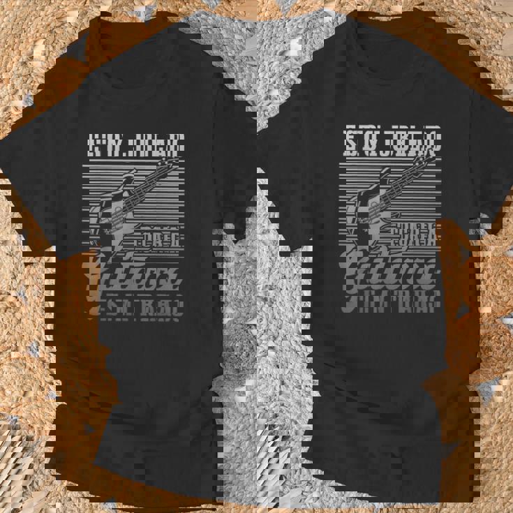 Tocar La Guitarra Es Mi Trabajo Músico Divertido Guitarrista Camiseta unisex Regalos para ancianos