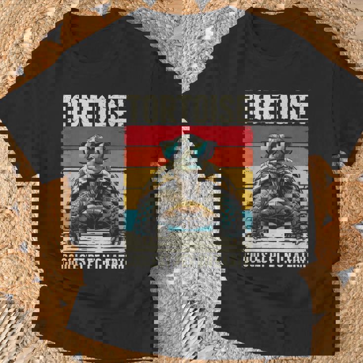 Tortoise 地球上で最もクールなペット、面白いカメ Tシャツ 高齢者への贈り物