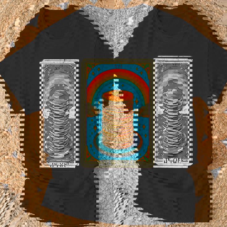 The Tower タロットカード パンケーキタワー 朝食愛好家 Tシャツ 高齢者への贈り物