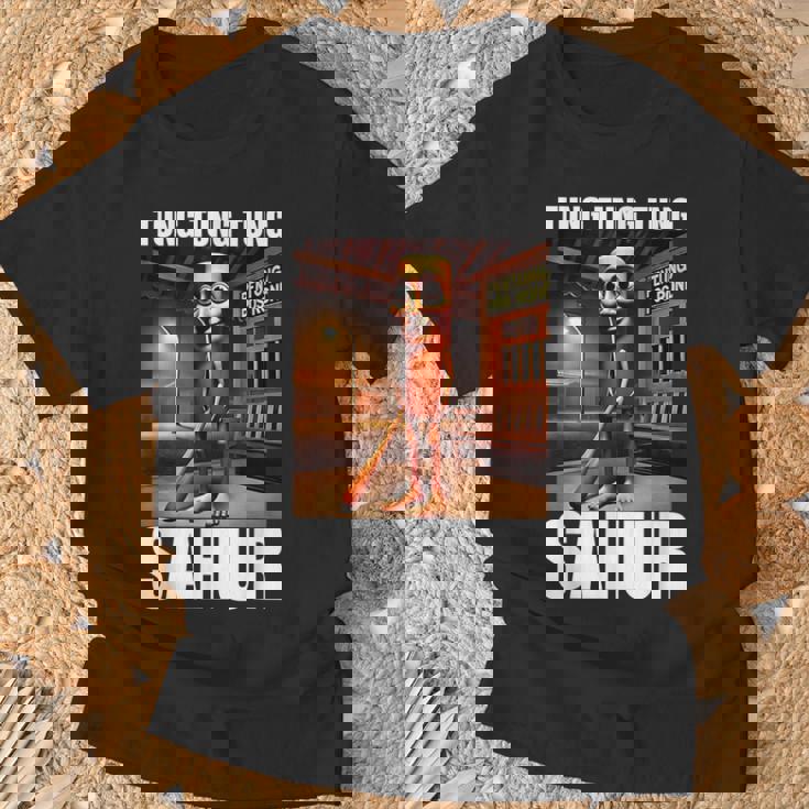 Tung Tung Tungahur-イタリアのブレインロットミーム Tシャツ 高齢者への贈り物