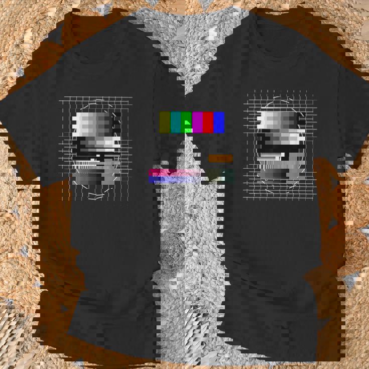 Tvテストパターン カラーバー テストカード スクリーン 懐かしいオタク Tシャツ 高齢者への贈り物