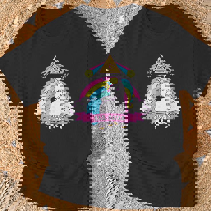 Unicorn Hailatan Devil Death Metal Rainbow Ocult Tシャツ 高齢者への贈り物