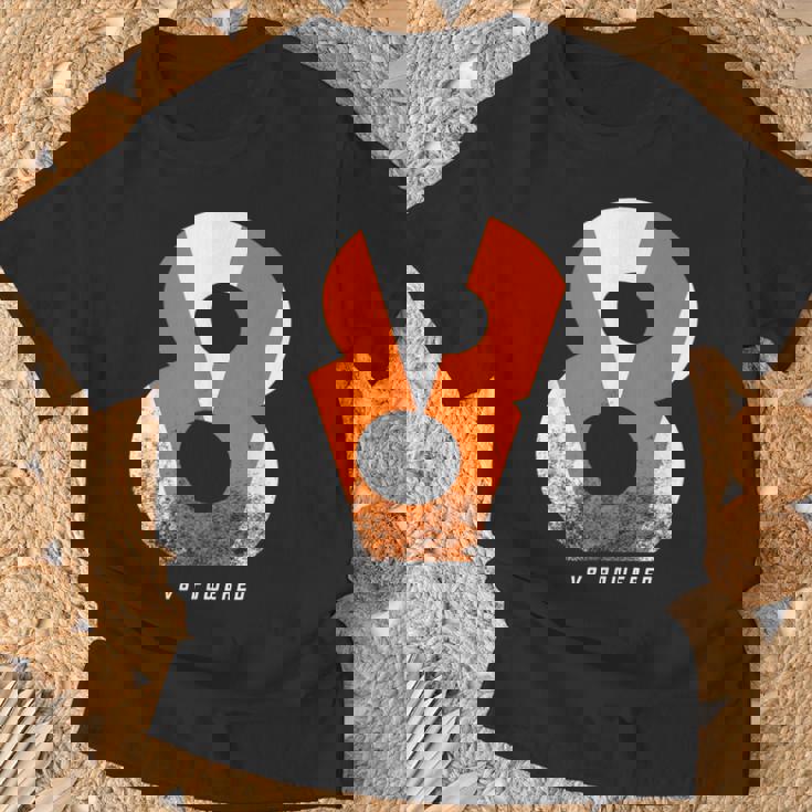 V8 Powered エンジン マッスルカー ピックアップトラック ファン Tシャツ 高齢者への贈り物