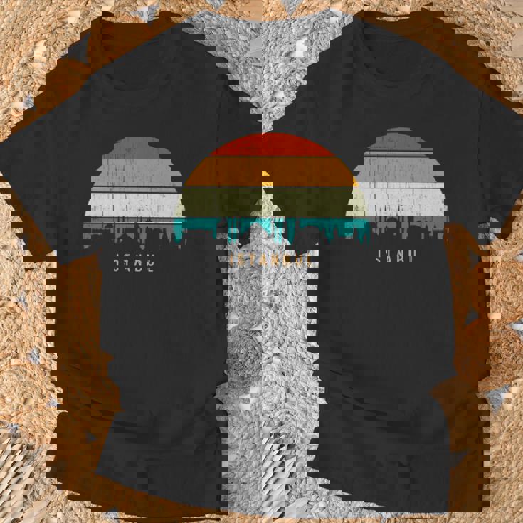 Vintage Retrotyle City Turkeykyline Cityscape Istanbul 長袖tシャツ Tシャツ 高齢者への贈り物