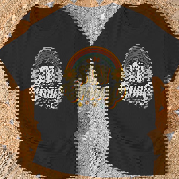 Vintagetay A Groovy 60S 70S Peace Positive Mind ヒッピー Tシャツ 高齢者への贈り物