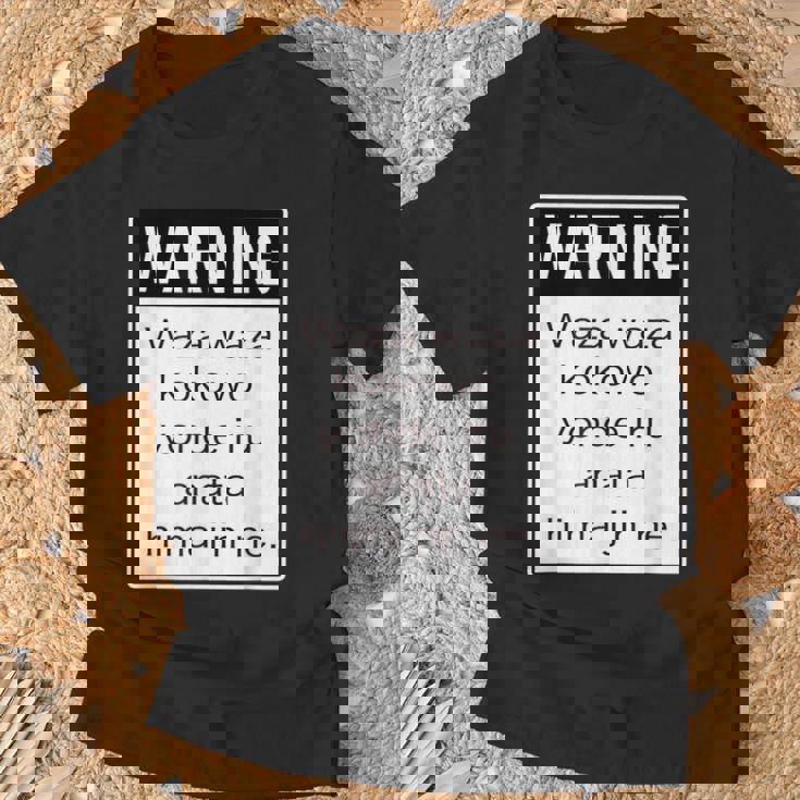 Warning 警告！【Anata Hima Jin】【英語 文字】ローマ字 メッセージ 面白い デザイン Tシャツ 高齢者への贈り物