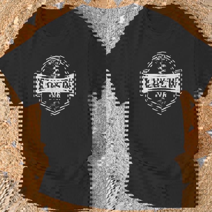 Yellowstone River モンタナフライフィッシング 長袖tシャツ Tシャツ 高齢者への贈り物