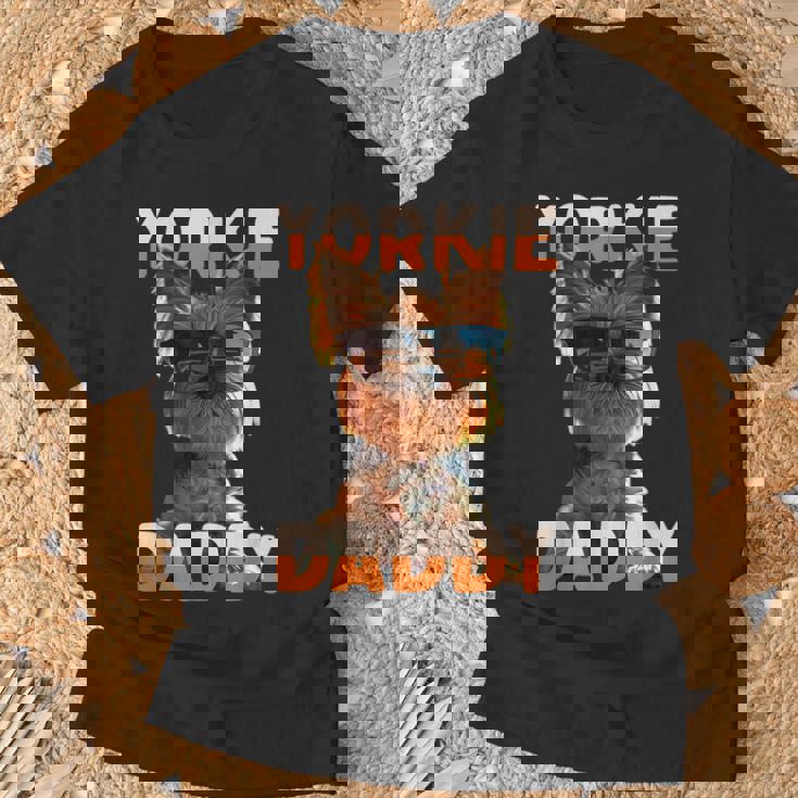 Yorkie Daddyヨーキー パパ 父の日 お父さん スウィート・ヨークシャー・テリア Tシャツ 高齢者への贈り物
