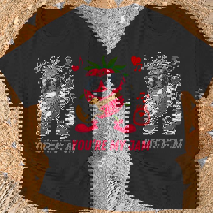 You're My Jam ファニーストロベリー ギターを弾く スイートハートジャム Tシャツ 高齢者への贈り物