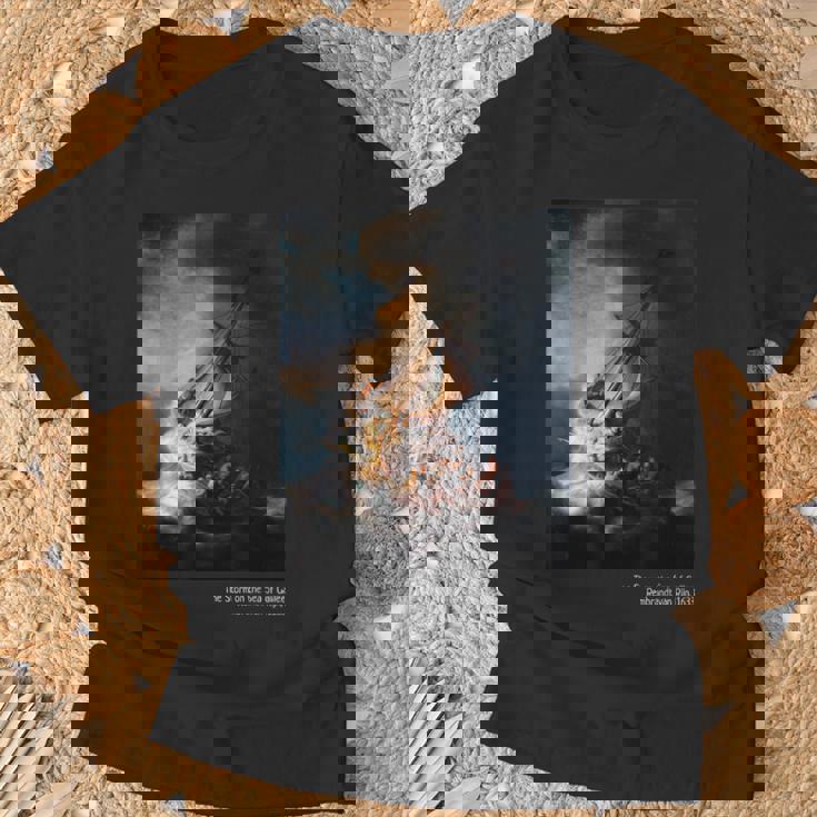 「Thetorm On Theea Of Galilee」ペイントアートtシャツ Tシャツ 高齢者への贈り物