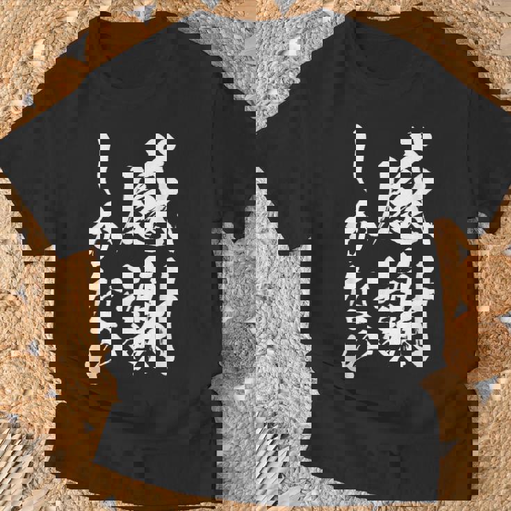 【感謝しかない】文字 面白い 筆文字 毛筆 ネタ 文字入り おもしろ 笑える ギャグ ウケ狙い お笑い 文字入れ 感謝 Tシャツ 高齢者への贈り物