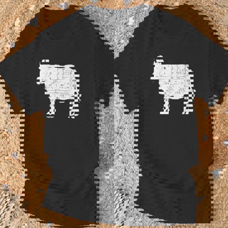 【牛肉部位】肉の部位 牛 うし 和牛 焼肉 牛丼 定食 部位 しゃぶしゃぶ すき焼き おもしろ 面白い ネタ ウケ狙い Tシャツ 高齢者への贈り物